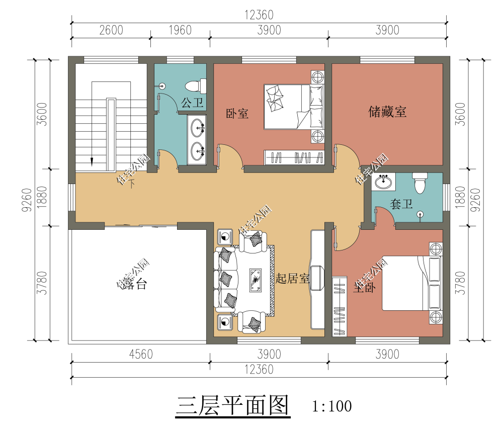 農村自建房有個大露臺就是方便20套帶露臺的戶型分享