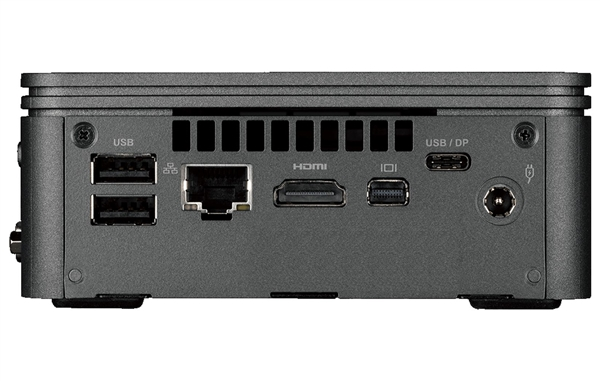 扩展接口方面,技嘉brix s迷你主机机身上配备了两个type-c/dp,一个