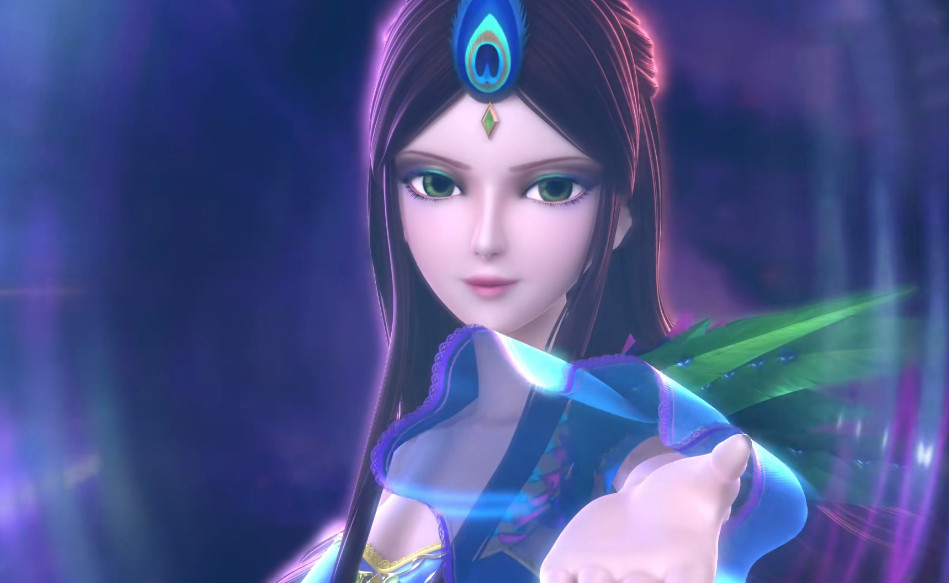 叶罗丽孔雀表面说不想变成紫色眼睛她的战斗姿态妥妥的女王范
