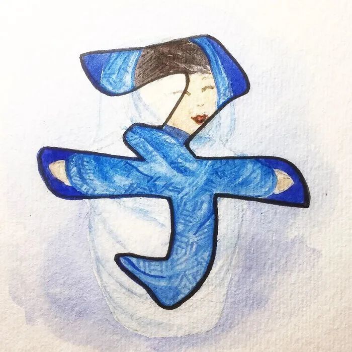 老外为学中文太拼了,将汉字画成插画,称汉字让人又爱又恨_腾讯新闻