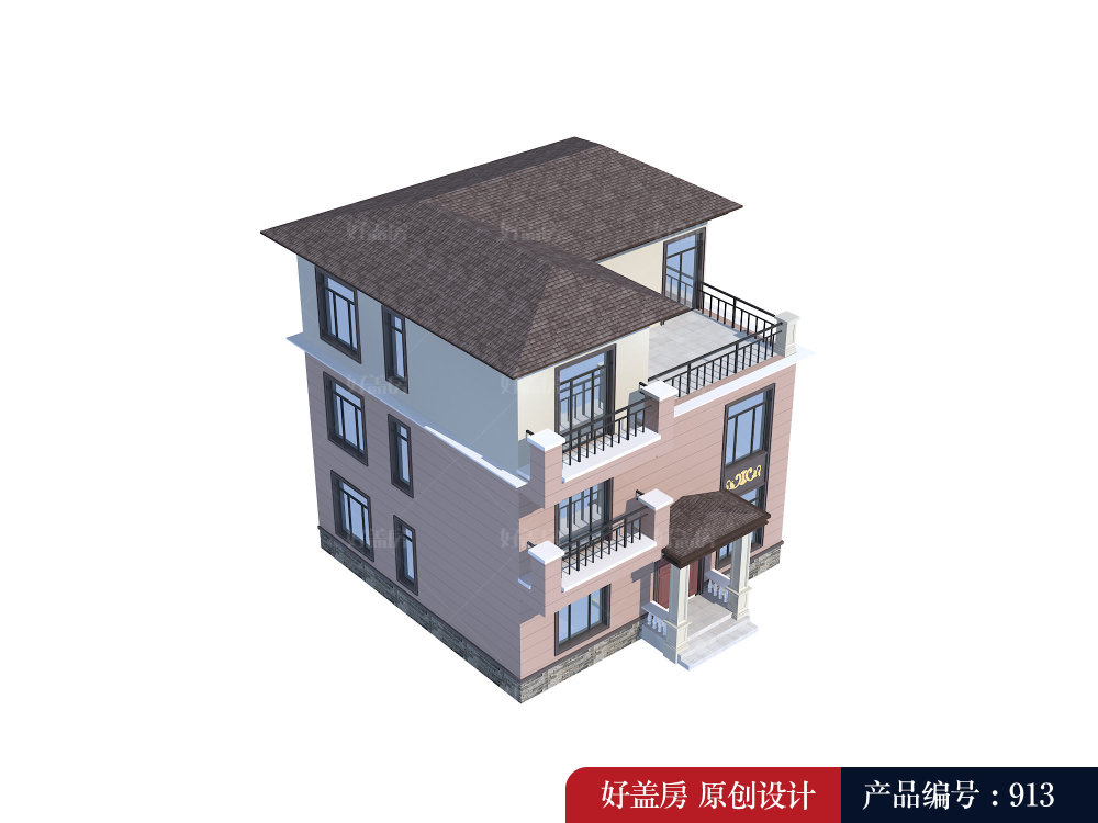农村三层15万自建房图