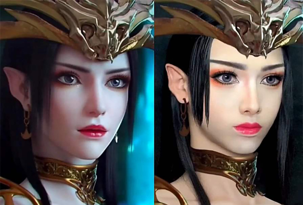 二次元仿妆可以以假乱真富江毫无破绽史莱克七怪无懈可击