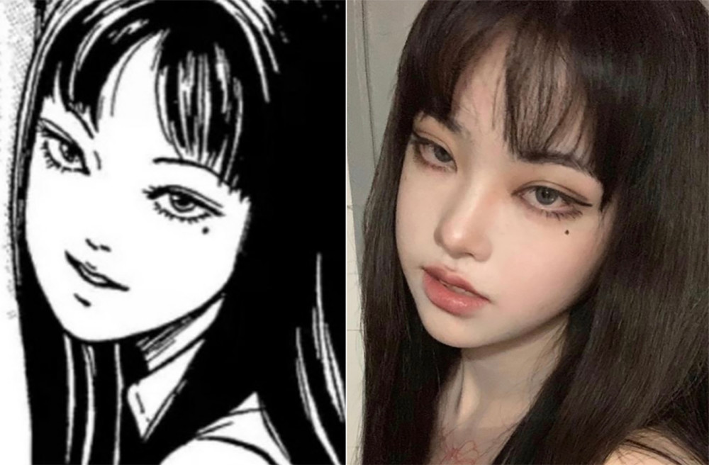 二次元仿妆可以以假乱真富江毫无破绽史莱克七怪无懈可击