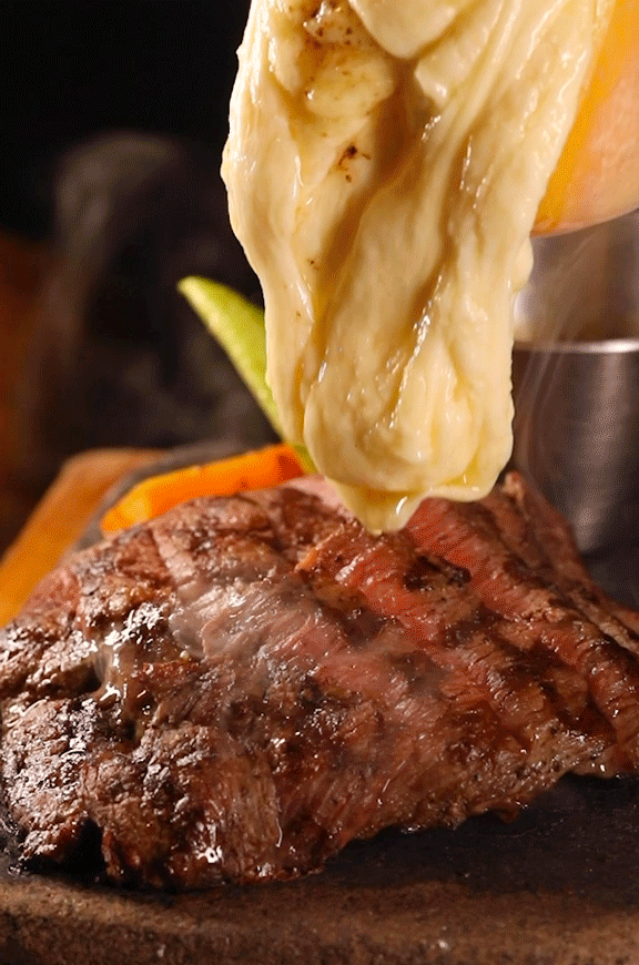 网红瀑布芝士牛排来啦就在十亩地