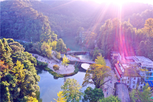 广东最佳赏秋之地南雄除了银杏还有五角枫就在江头云峰山