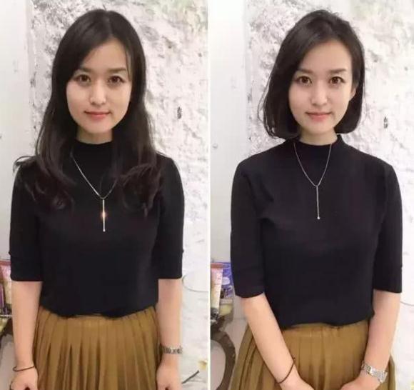 日本妹子剪完短发后的对比照:短发果然有"毒"_腾讯新闻
