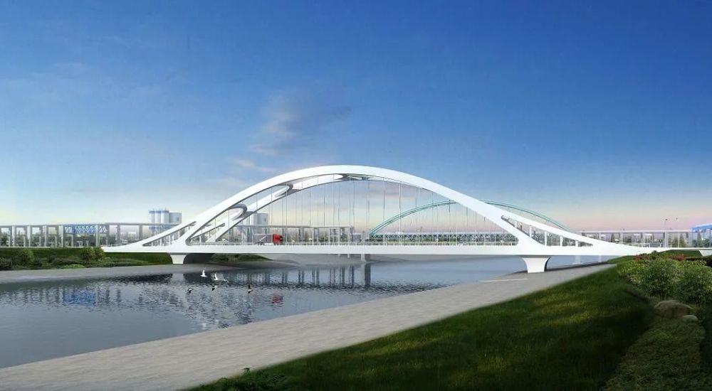 湛水路马汊河桥主桥钢主梁合拢