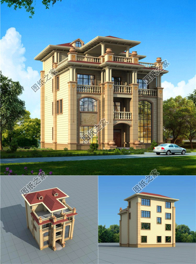 农村别墅三层半设计图好看实用不收藏还在等什么呢