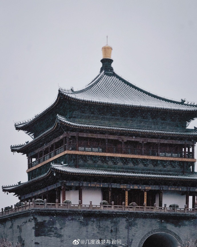 西安雪景美图丨美院雪是写给人间的诗唐三藏我冷