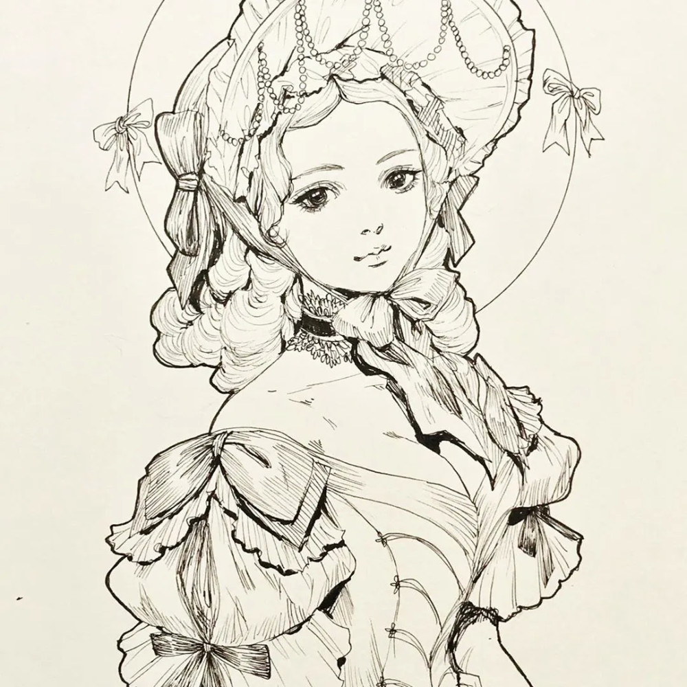 一大波线描哥特式风格美少女光是看就已经沸腾了宅男看了根本无法抗拒