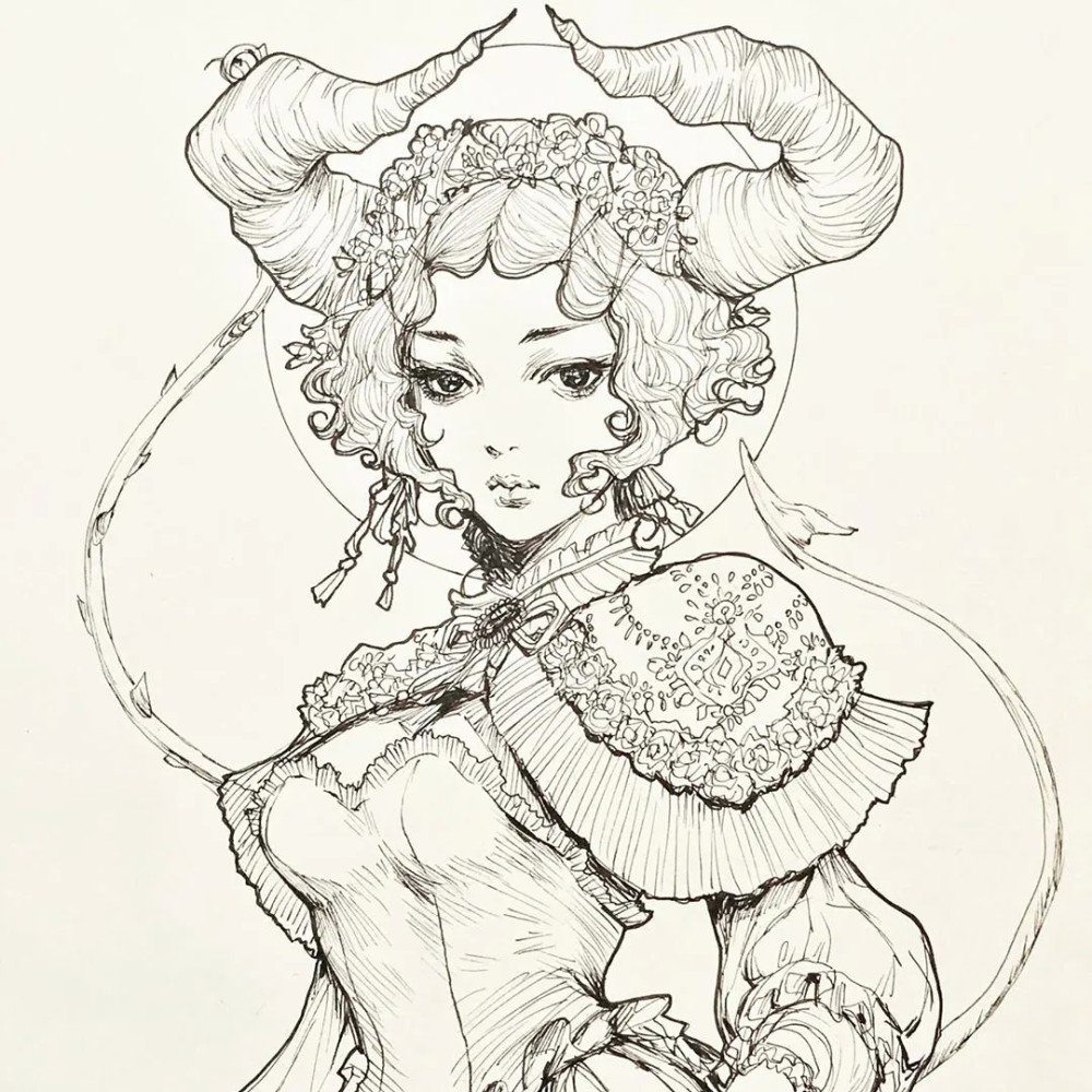 一大波线描哥特式风格美少女光是看就已经沸腾了宅男看了根本无法抗拒