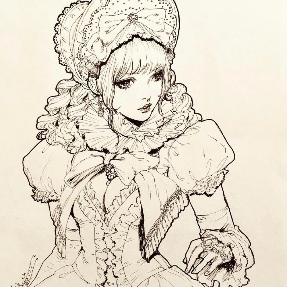 一大波线描哥特式风格美少女光是看就已经沸腾了宅男看了根本无法抗拒