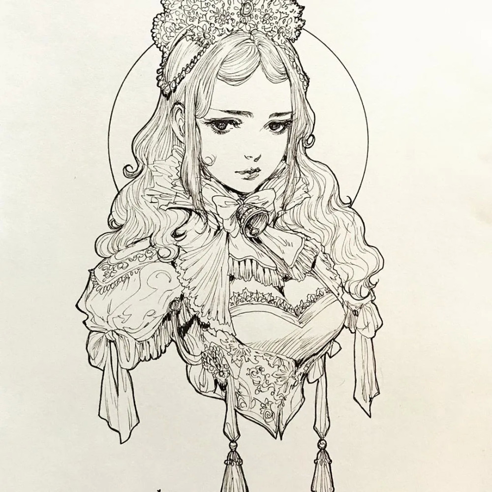 一大波线描哥特式风格美少女光是看就已经沸腾了宅男看了根本无法抗拒