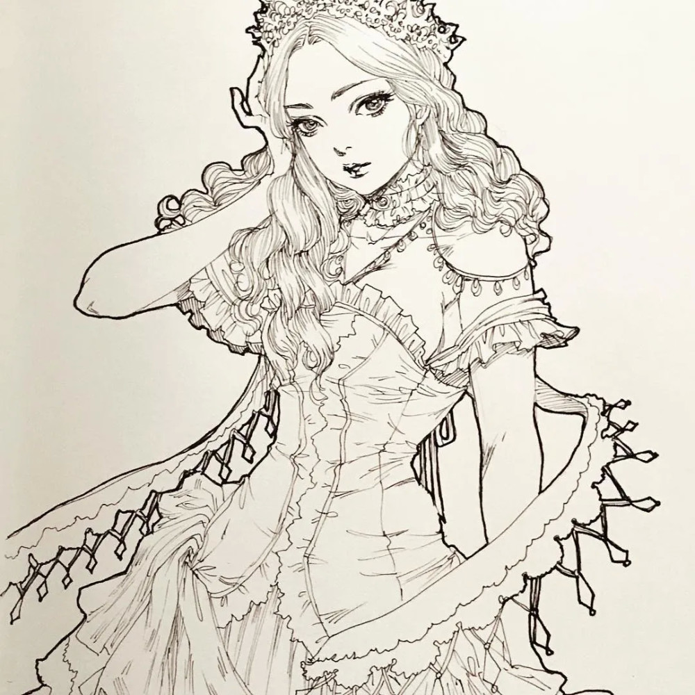 一大波线描哥特式风格美少女光是看就已经沸腾了宅男看了根本无法抗拒