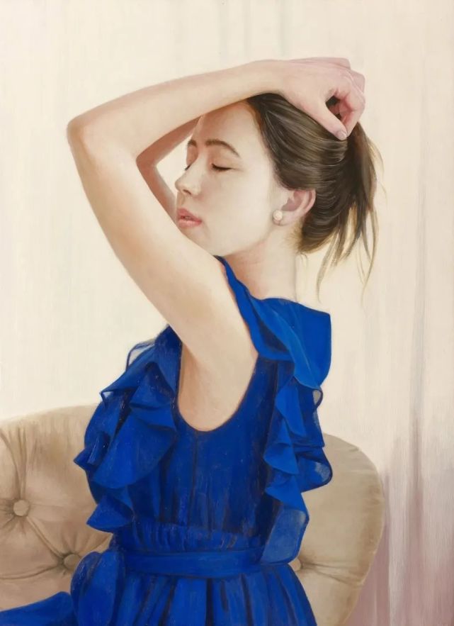 日本艺术家超写实油画里的美人细腻精致逼真