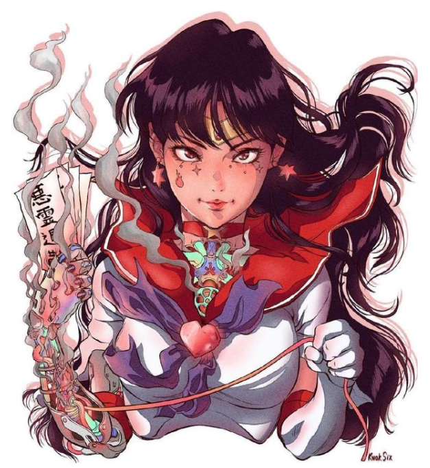 当美少女战士变成改造人机械手臂很酷炫小小兔太帅了