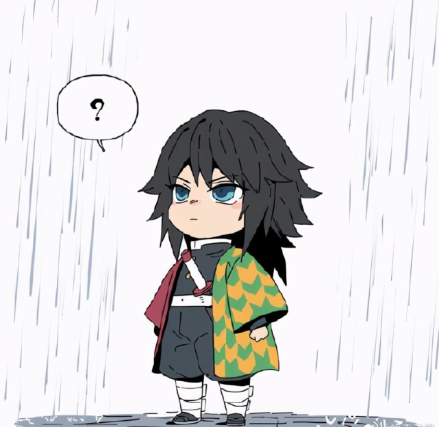 下雨天的鬼杀队九柱 水柱自带透明雨伞 风柱的骚操作惹怒祢豆子 同人作品 风柱 岩柱 恋柱 鬼杀队 祢豆子