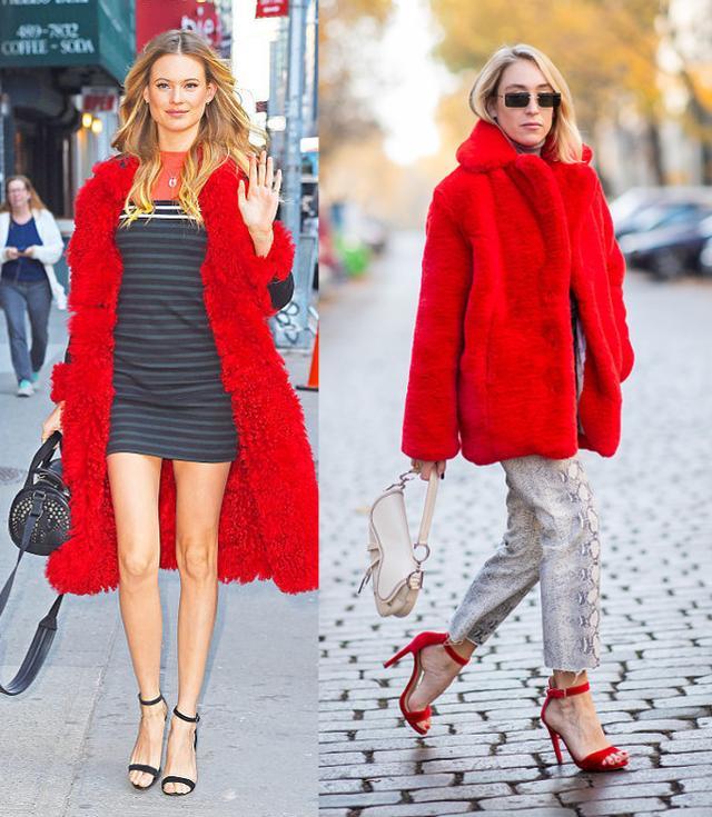 气场强的女人都换上了红色了,走哪都是亮点,挤人堆里都丢不了