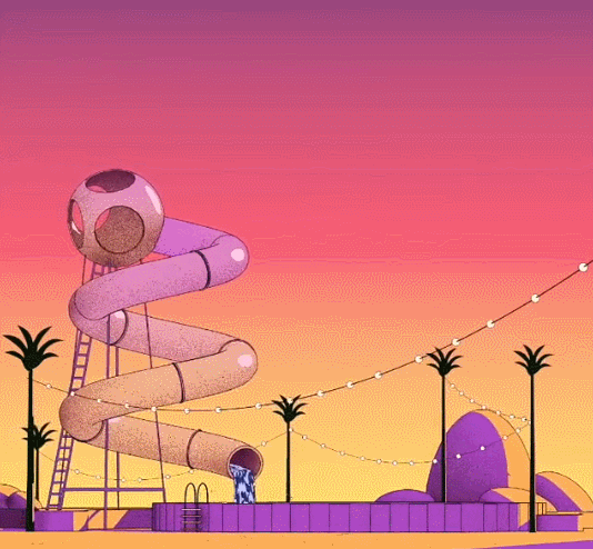 无限循环的小动画很适合下班后放空