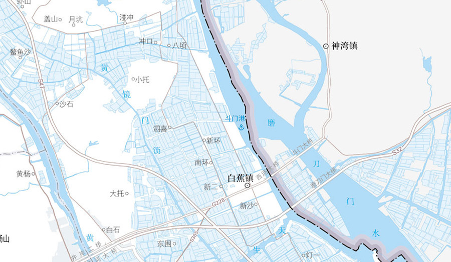 因为在旧时,整个斗门都是属于中山县的,白蕉镇也不例外