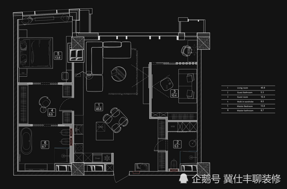 而且斜向摆放的厨房岛台和餐桌也非常具有新意 玄关