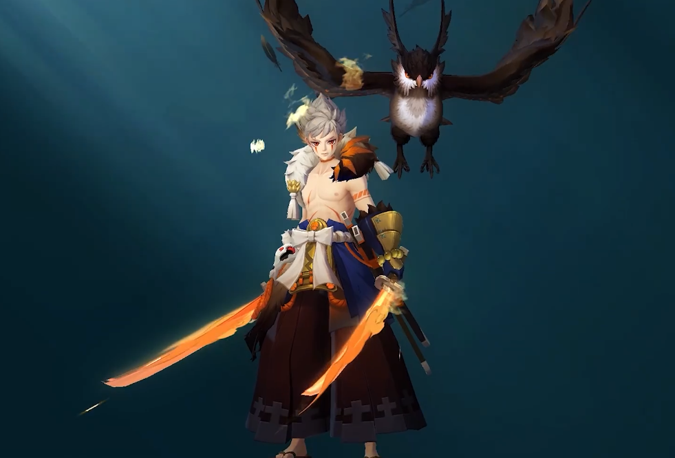 阴阳师sp初翎山风建模技能特效详解 手持火焰双刀的美少年岚_腾讯新闻