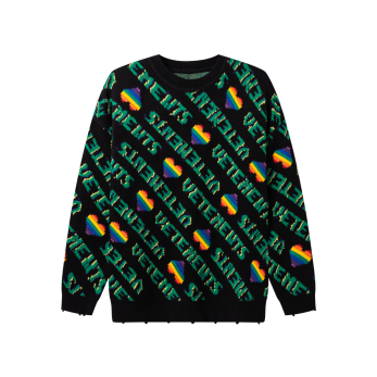 爆款预警!英国vetements 2020秋冬推出彩虹心形毛衣