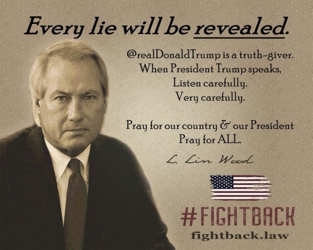 林伍德律师誓言:"美国的敌人将否认这些指控.不要相信他们.