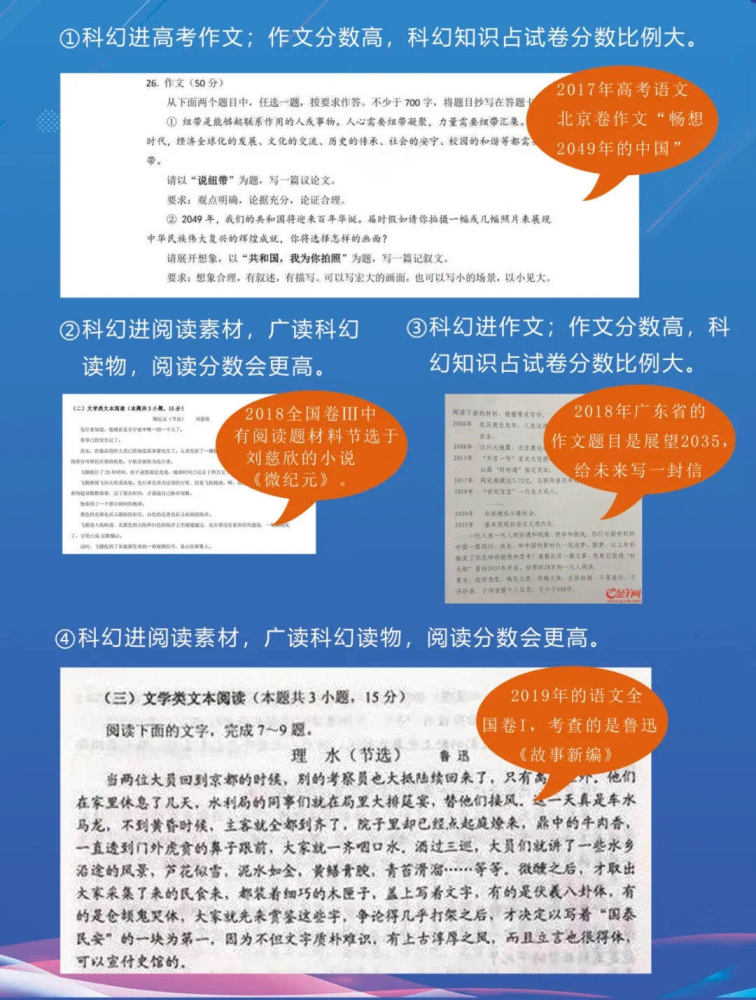 节选自刘慈欣的科幻小说《微纪元;同年全国i卷高考作文题—写给