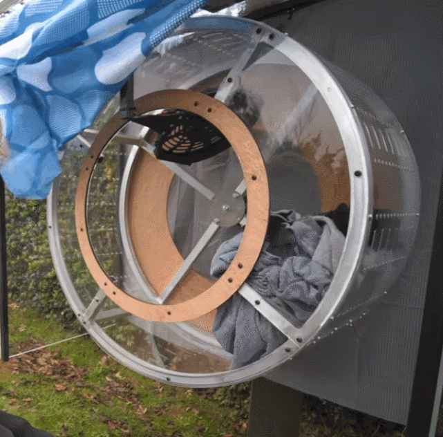 英国手工耿自制太阳能干衣机网友为啥不直接用太阳晒