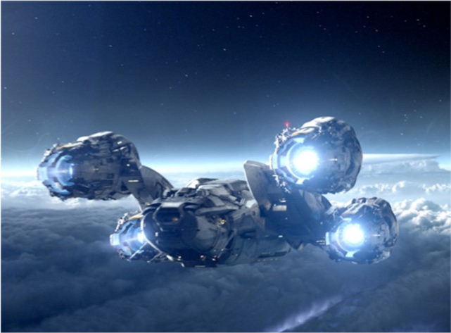 它是人类第一艘超光速星际飞船,它装备的四台ftl引擎是功率超过2