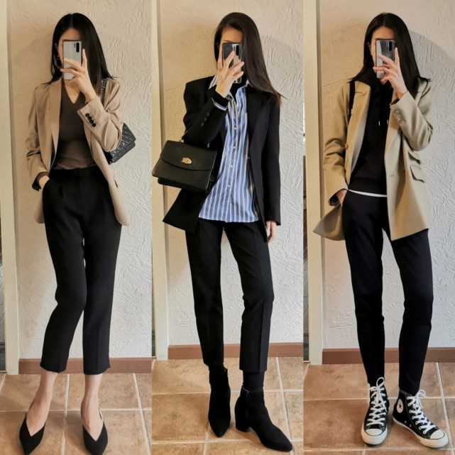 真正会穿的女人 都爱小黑裤 博主的15套小黑裤穿搭 显瘦又显气质 腾讯网