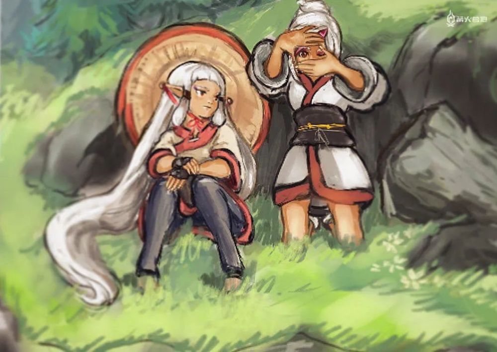 《塞尔达无双:灾厄启示录》玩家画笔下的英帕和普尔亚是怎样的?