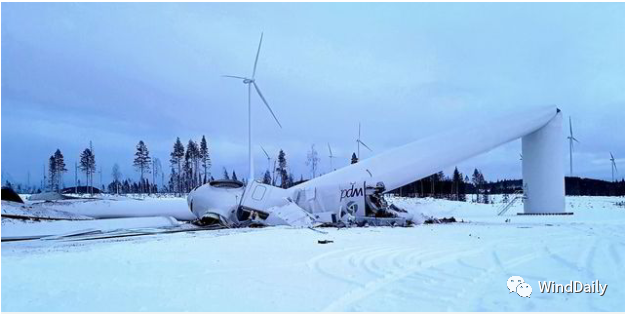 今年第3次维斯塔斯一风机发生倒塔事故