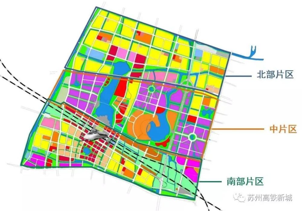 蘇州高鐵新城下轄地區有元和,渭塘,太平交界,總規劃面積為28.