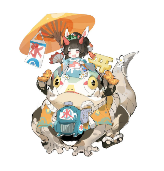 阴阳师孟婆山兔cp不倒新皮肤草稿孟婆兔让痒痒鼠点赞