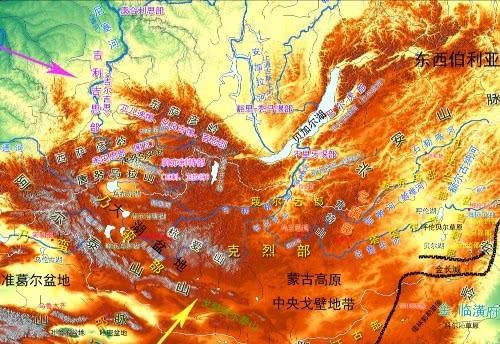 扎木合领导的扎答阑部占据额尔古纳河流域,以撒察别乞为首的主儿乞部