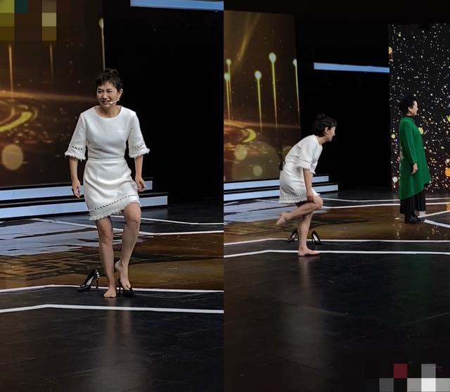 名主持王芳台上脱鞋穿十厘米高跟站八小时称录节目不是为赚钱