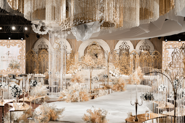 优雅高贵的香槟金色系婚礼