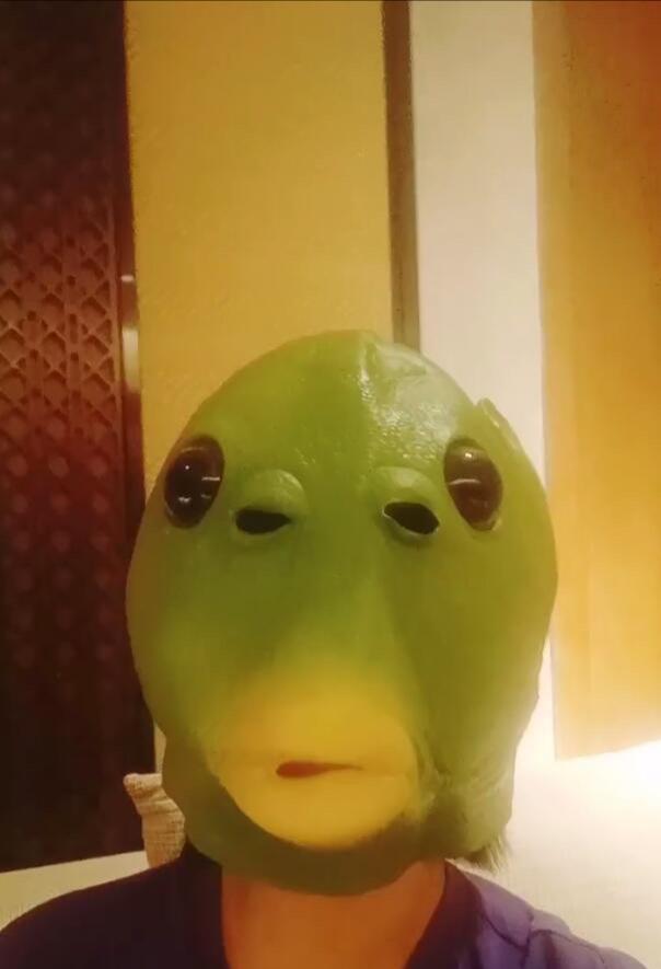 杨紫戴鱼头面具喝水,沙雕小猴子上线_腾讯新闻