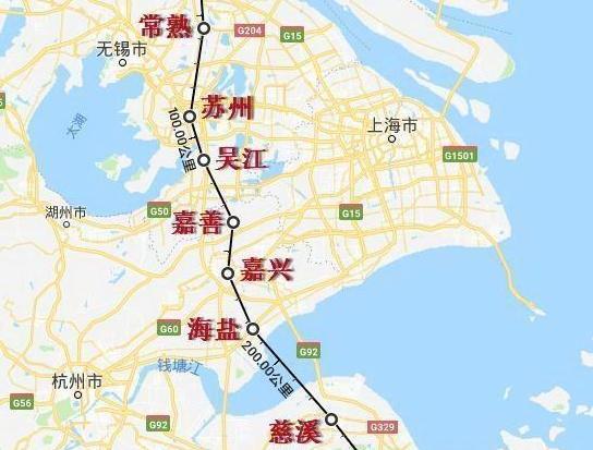 蘇嘉甬鐵路工程全長338公里,設計時速350公里,從南通經張家港,常熟