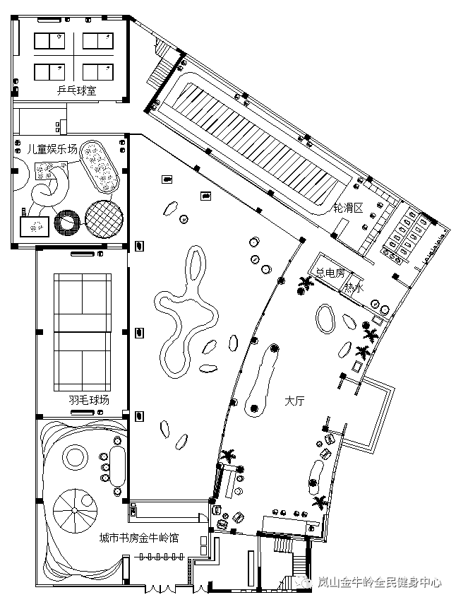 (l1层平面图)l2层部分区域(健身区域一)(健身区域二)(搏击/跆拳道)