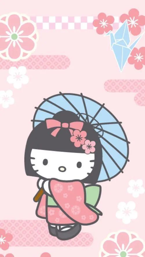 世界上最可爱的猫 Hello Kitty 13款和风日系手机壁纸 Hello Kitty 手机壁纸 日系