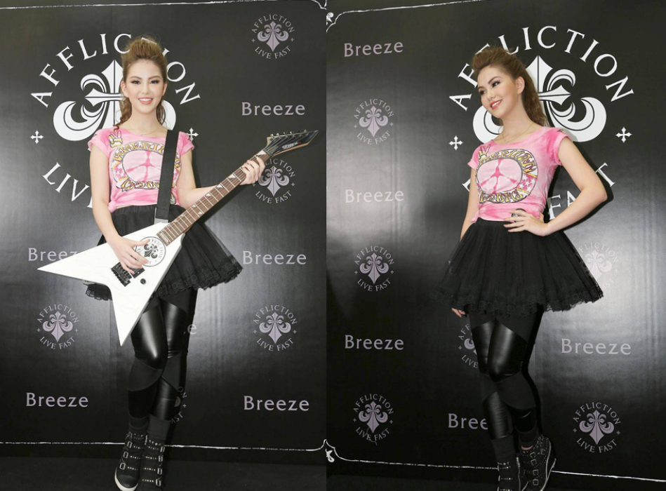 昆凌真是仗着年轻随便穿,花哨的卡通连裤袜,没有好气质真难驾驭_腾讯