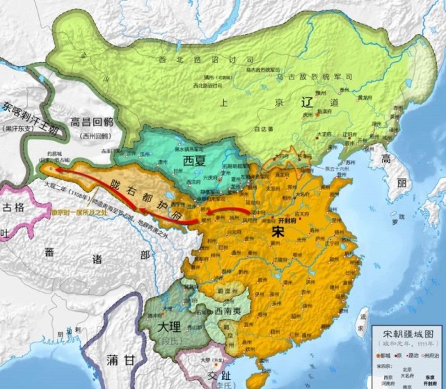 宋朝鼎盛期疆域图