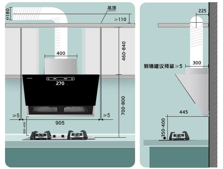 厨房抽油烟机电器侧吸式和顶吸式选择哪种类型会更好