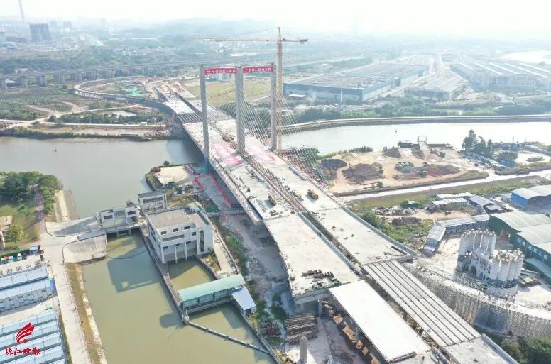 春节前通车广佛牵手桥番海大桥主桥今日合龙