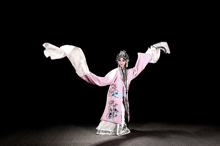 果小菁长水袖京剧照欣赏华韵京剧摄影