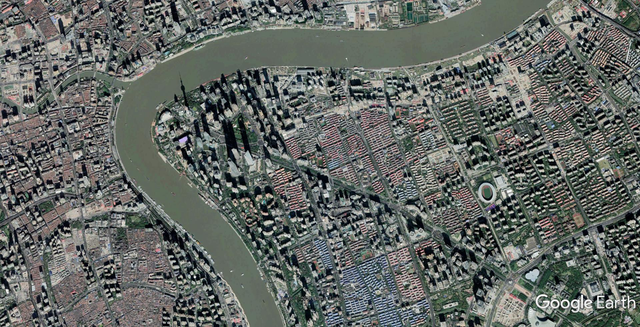 1969年浦东地区卫星照片跟现在相比变化有多大
