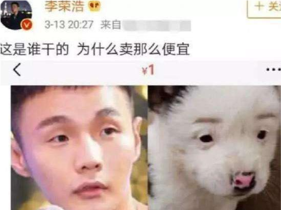  . 杨丞琳晒李荣浩与柴犬对比图